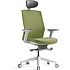 Кресло для руководителя BESTUHL J1, сетка, ткань, пластик, зеленый 