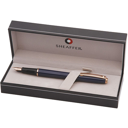 Ручка перьевая "Sheaffer Prelude Cobalt Blue", M, кобальт-синий, розовое золото, патрон черный+синий - 5