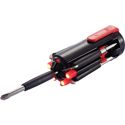 Набор отверток "P221.161", 5 насадок, черный, красный