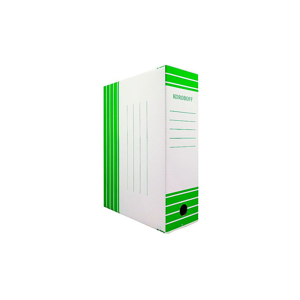 Коробка архивная "Koroboff", 100x322x240 мм, зеленый