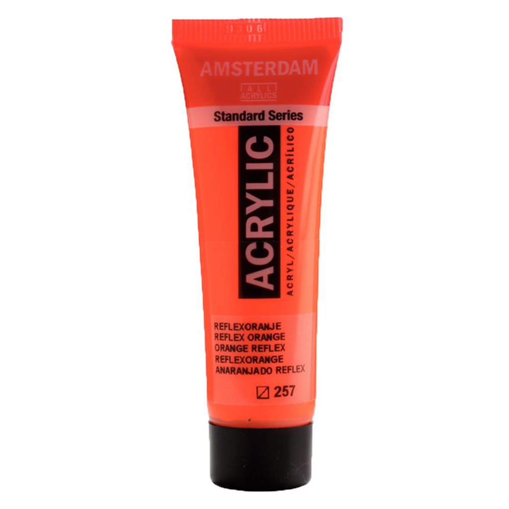 Краски акриловые "Amsterdam", 257 флуоресцентный оранжевый, 20 мл, туба