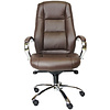 Кресло для руководителя "Kron", экокожа, металл, коричневый - 3