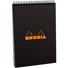 Блокнот "Rhodia", A5, 80 листов, клетка, черный