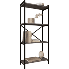 Стеллаж ALLERD RION, черный муар, 675х300х1500, металл бруклин