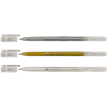 Ручка гелевая "Сонет", 0.5 мм, 3 шт., белый, серебро, золото