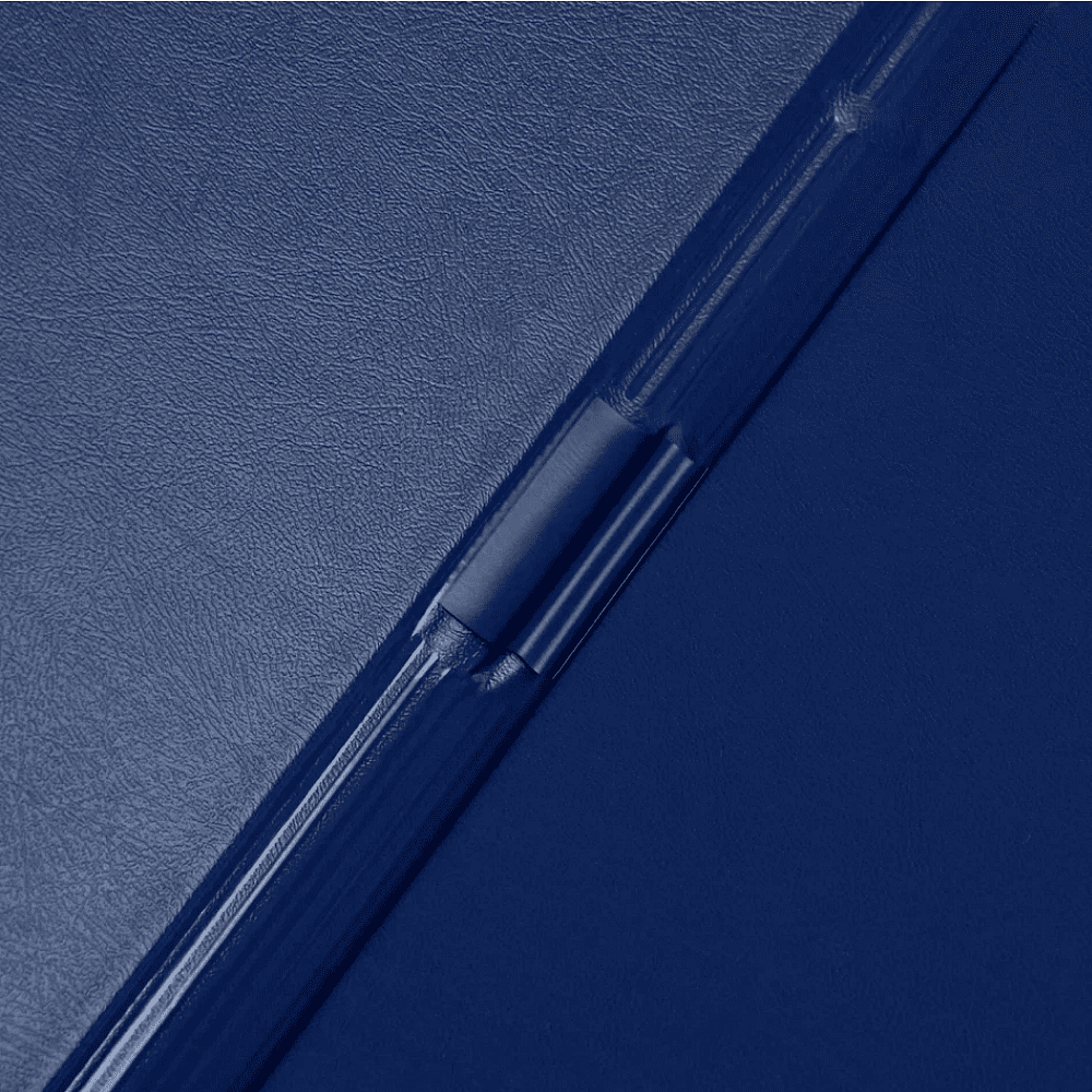 Планшет открывающийся с зажимом, A4, винил, синий - 6