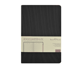 Ежедневник недатированный «Megapolis Slim flex», А5, 256 страниц, черный, срез черный