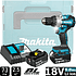 Дрель-шуруповерт аккумуляторная MAKITA DDF489RTJ, 18 В, 73 Нм, 5.0Ачx2, MakPac 2