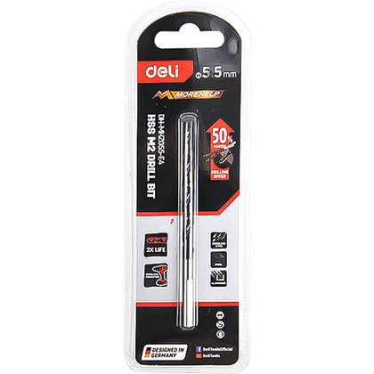 Сверло по металлу Deli RS EDH-MHZ055-E4, 5.5 мм, DIN 338, HSS-TiN - 3