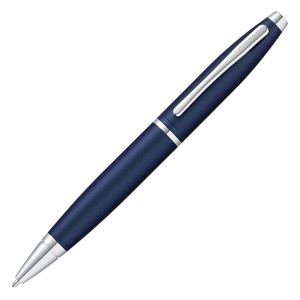 Ручка шариковая автоматическая "Cross Calais Matte Metallic Midnight Blue", 0.7 мм, синий, серебристый, стерж. черный