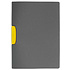 Папка с клипом "Duraswing Color", антрацит, желтый клип