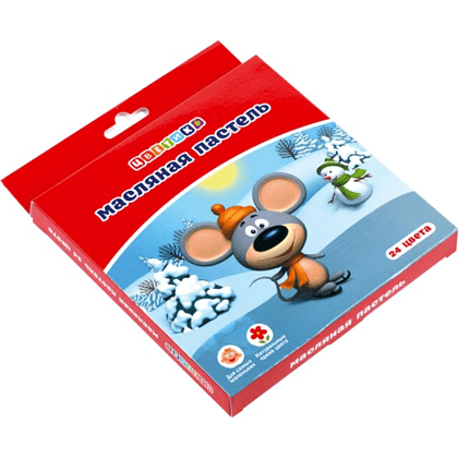 Пастель масляная детская "Цветик", 24 цвета