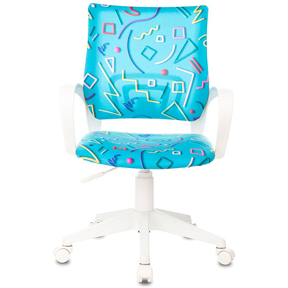 Кресло детское Бюрократ KD-W4, ткань, пластик, голубой - 2