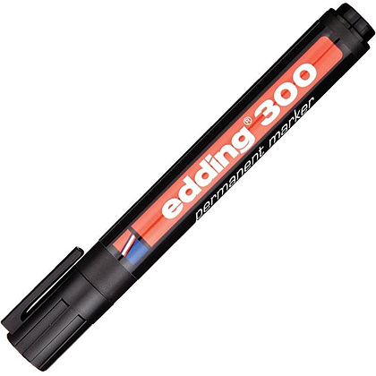 Маркер перманентный Edding "300", черный - 2