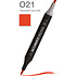 Маркер перманентный двусторонний "Sketchmarker Brush", O21 оранжево-красный