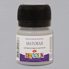 Краска акриловая матовая "Декола", 814 серая, 20 мл., банка