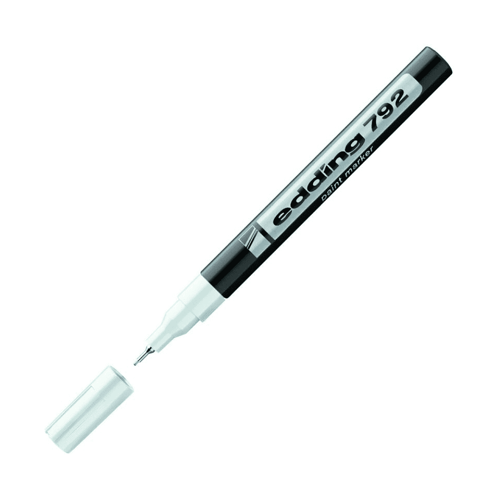 Маркер перманентный на нитрокраске Edding "792", белый
