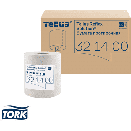 Протирочная бумага Tellus Reflex, Стандарт c центральной вытяжкой, 1 слой, 270 м, MC4