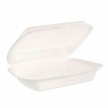 Ланч-бокс ВПС 250x195x68 мм, 1 секция, 100 шт/упак, белый