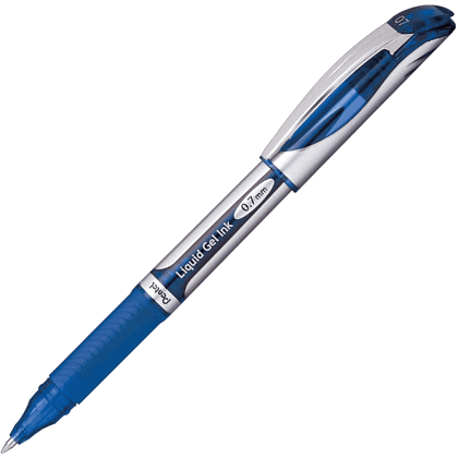 Ручка-роллер "EnerGel BL57", 0.7 мм, синий, серебристый, стерж. синий