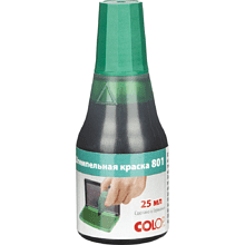 Краска штемпельная "Colop", 25 мл, зеленый