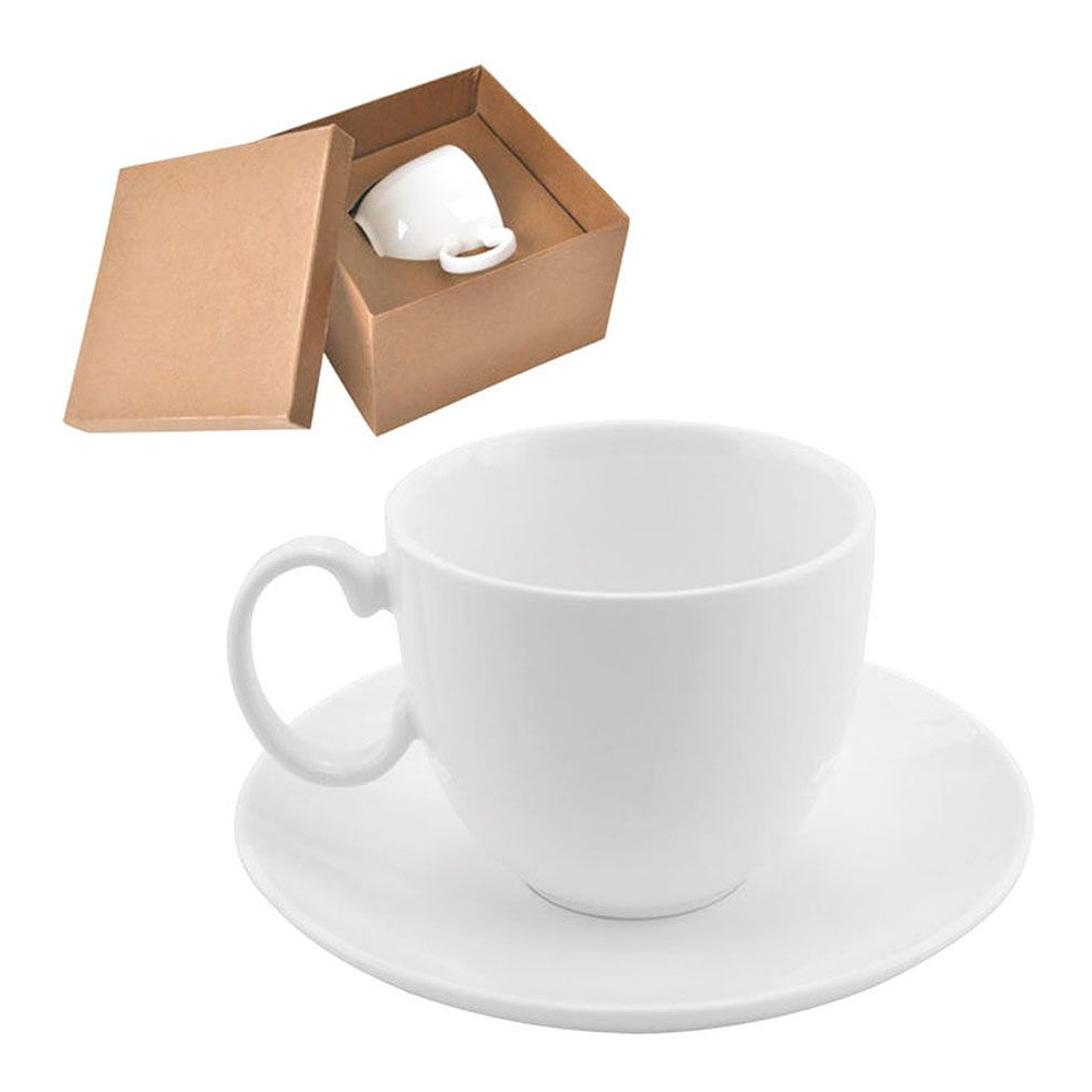 Чашка с блюдцем "Романтика", фарфор, 210 мл, белый - 2