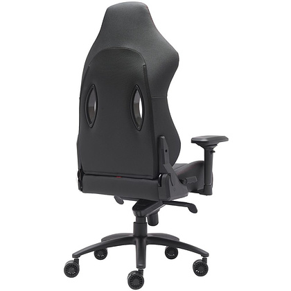 Кресло игровое EVERPROF "Jaguar", экокожа, металл, черный, красный - 4