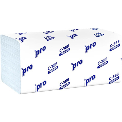 Полотенца бумажные PROtissue, V - сложение, 180 листов, 3 слоя, 100% целлюлоза - 7