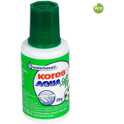 Корректор "Kores aqua soft tip", жидкость, 25 мл