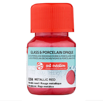 Краски декоративные "GLASS&PORCELAIN OPAQUE", 30 мл, 8204 красный металлик