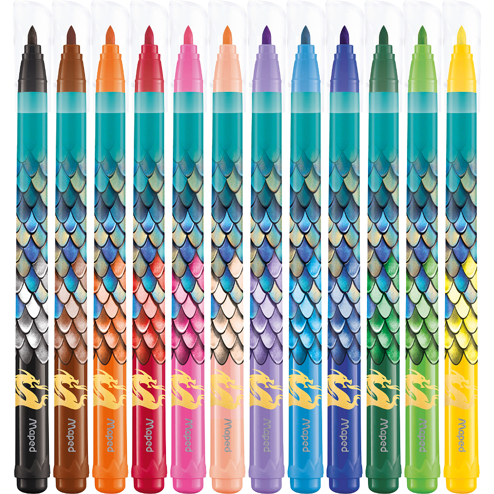 Фломастеры "Dragon", 12 шт