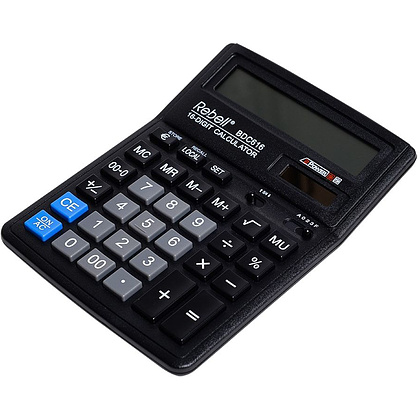 Калькулятор настольный Rebell "BDC616 BX", 16-разрядный, черный
