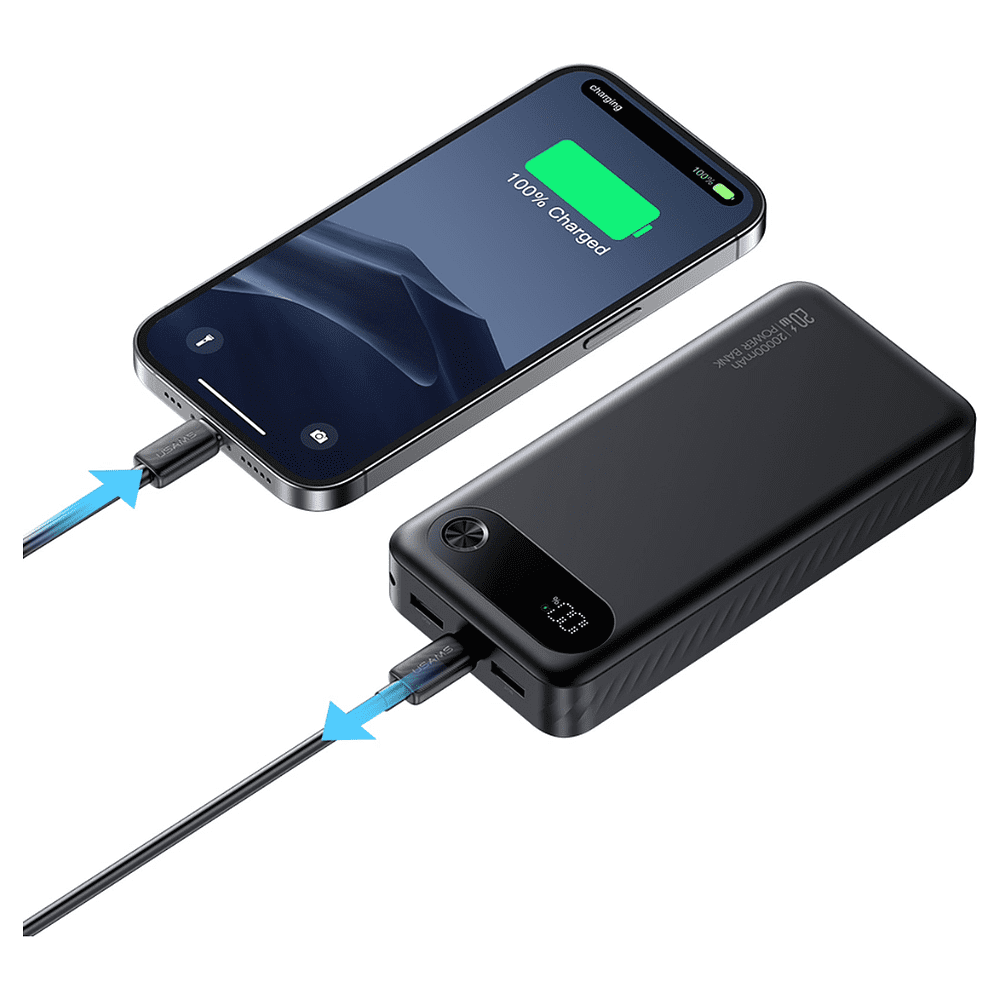 Внешний аккумулятор Usams CD251 PB80 20000mAh, черный (20KCD25101) - 4