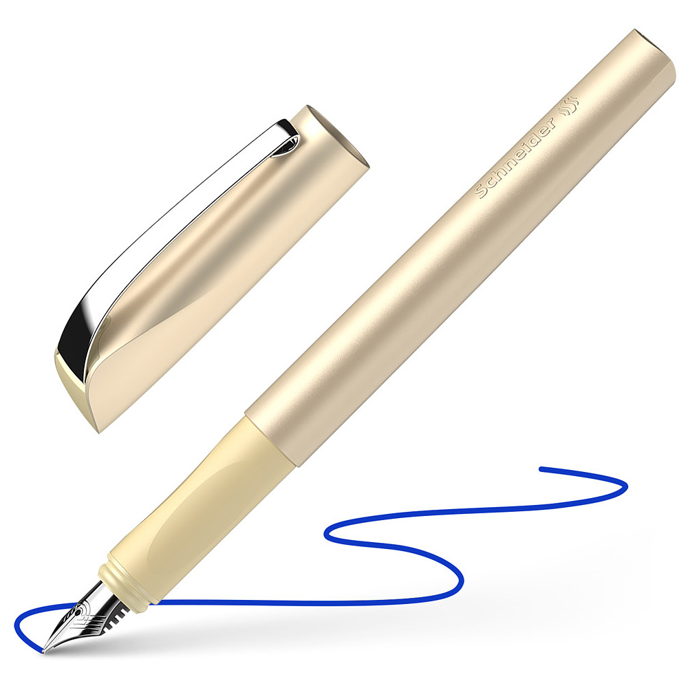Ручка перьевая "Schneider Ceod Shiny", M, светло-золотой, патрон синий - 2