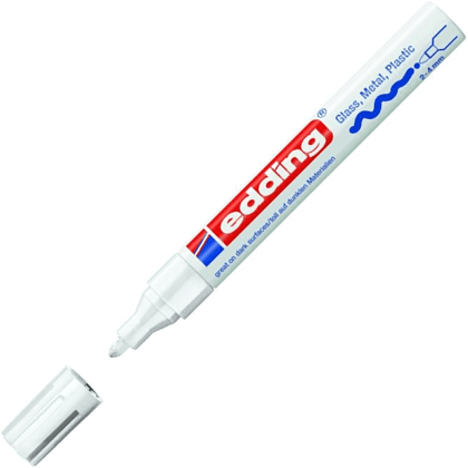 Маркер перманентный на нитрокраске Edding "750", серебристый