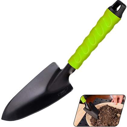 Лопатка садовая Deli GS EDL580811, 310 мм, широкая, противоскользящая рукоятка, зеленый - 2