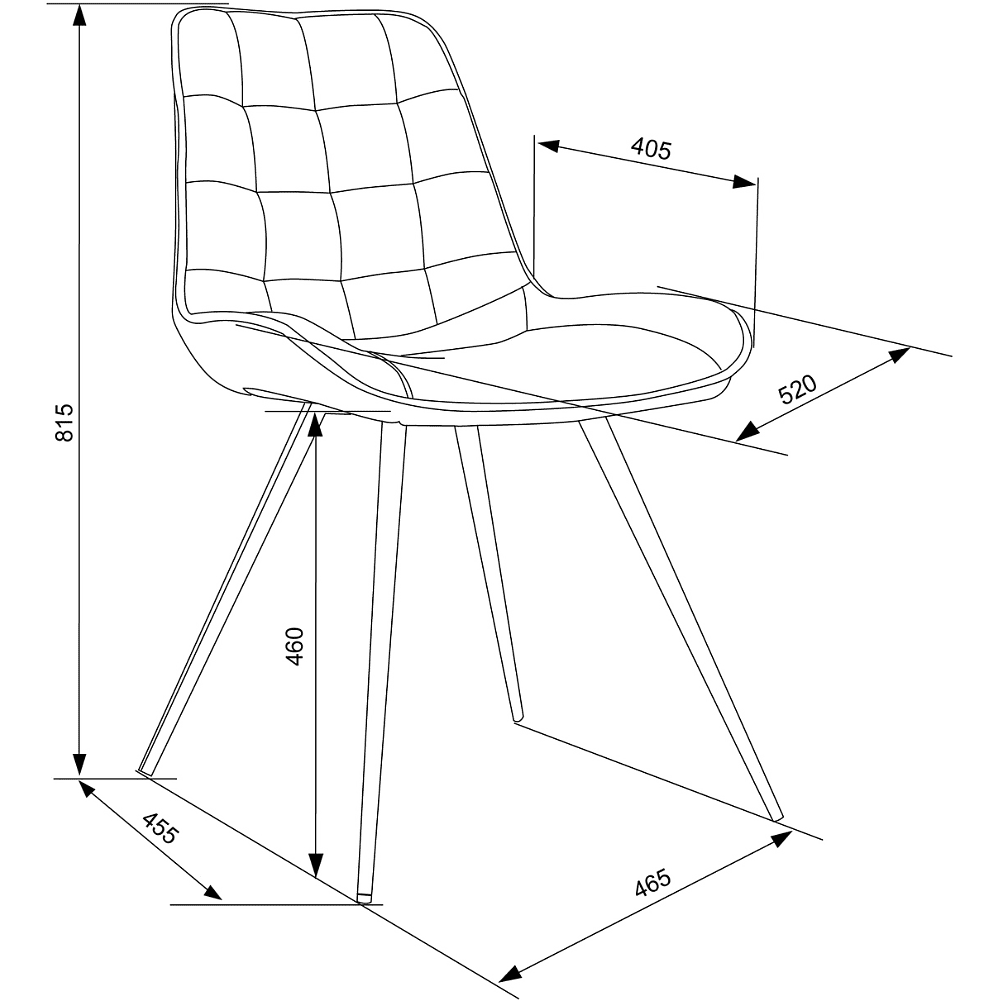 Стул Бюрократ "CH-K2_2", ткань, темно-серый, металл, комплект 2 штуки - 8