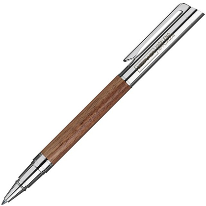 Ручка-роллер "Tizio", 1.0 мм, коричневый, серебристый, стерж. синий