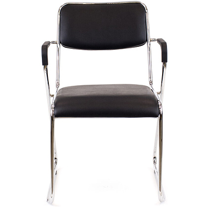 Стул для посетителей EVERPROF "Fix Plus", кожзам, металл, черный - 2