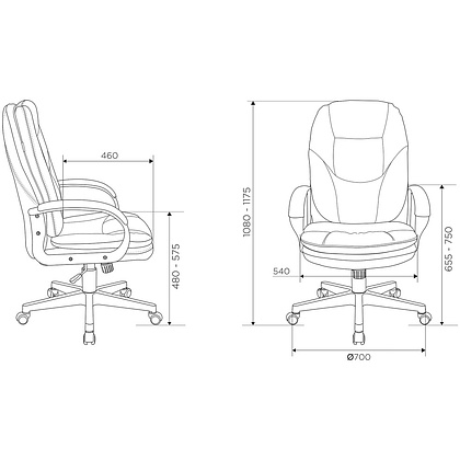 Кресло для руководителя "Бюрократ CH-868N Fabric", пластик, черный - 7