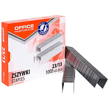 Скобы "Office Products", 23/13, 1000 шт, металлик