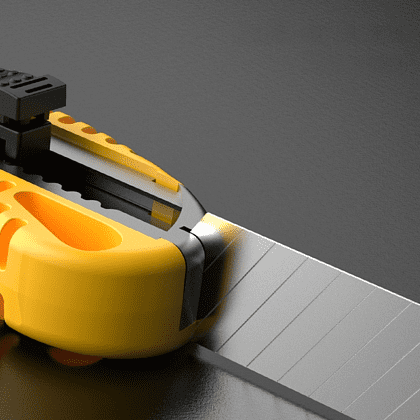 Нож универсальный "Deli DL003B", 18 мм, усиленный, 24 штуки в упаковке - 3