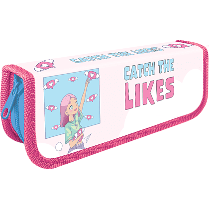 Пенал "Likes", 1 отделение, розовый