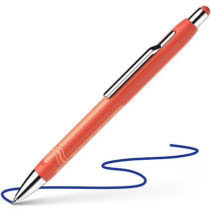 Ручка шариковая автоматическая "Schneider Epsilon", оранжевый, стерж. синий - 2