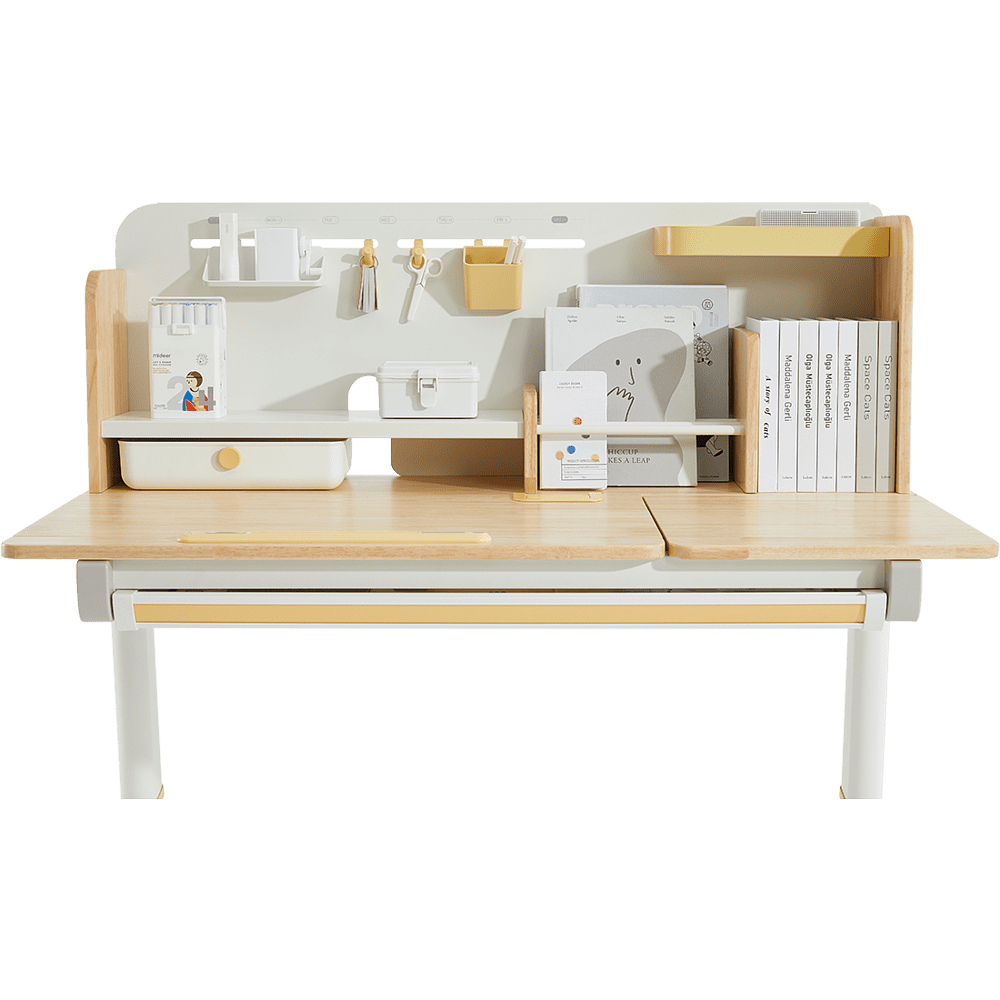 Стол Ergosmart регулируемый Galleon, 1200х700х(520-760) мм, гевея, с книжной полкой - 5