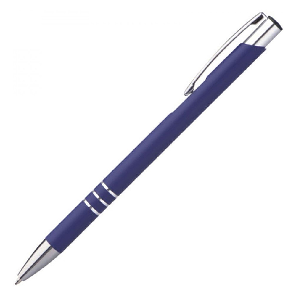 Ручка шариковая автоматическая "New Jersey", 0.7 мм, синий, серебристый, стерж. синий - 2