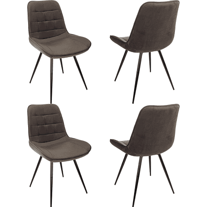 Стул Бюрократ "CH-K2_4", ткань, коричневый, металл, комплект 4 штуки