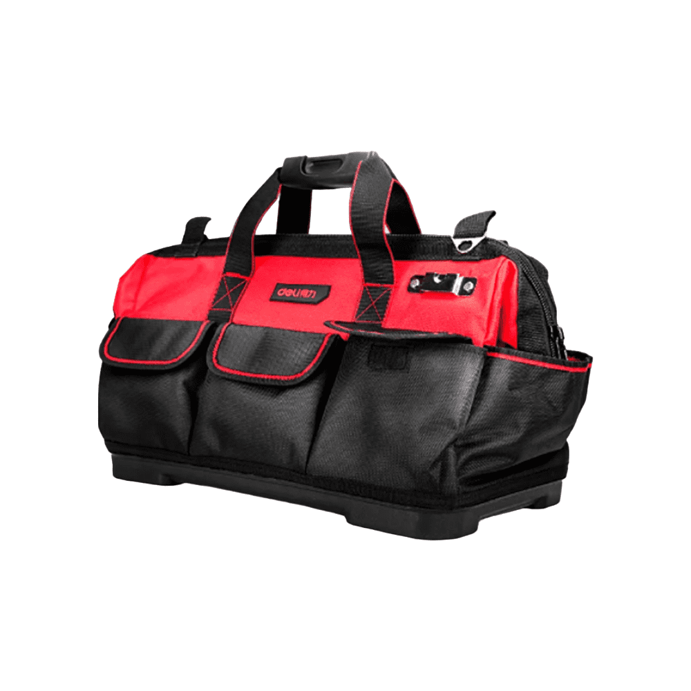 Сумка для инструментов Deli "DL430320", 475x220x310 мм, 14 карманов, черный, красный