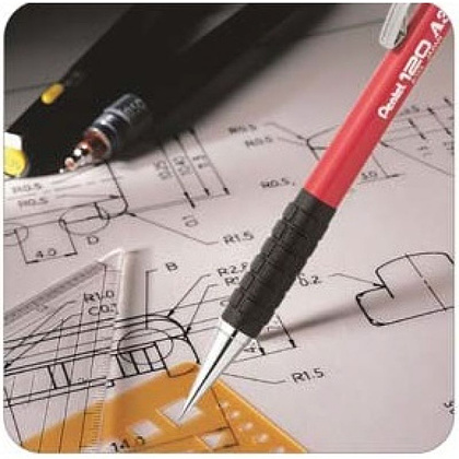 Карандаш автоматический "Pentel 120 A3", 0.3 мм, c ластиком - 2