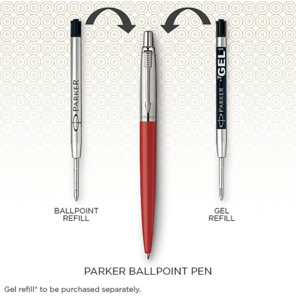 Ручка шариковая автоматическая "Jotter Core K63 Bond Street Black CT", 1,0 мм, черный, серебристый, стерж. синий - 7